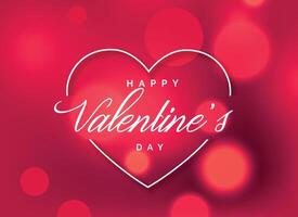 beautiful valentine's day greeting background with bokeh effect vector