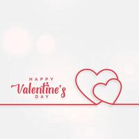 line hearts background for valentines day vector