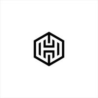 Letter H hexagon icon logo design concept vector