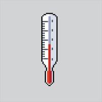 Pixel art illustration Termometer. Pixelated termometer. Medical termometer healthcare pixelated for the pixel art game and icon for website and video game. old school retro. vector