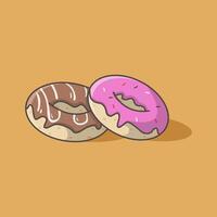 illustration vector graphic of donuts.Fit for business sweet snacks, social media posts,etc