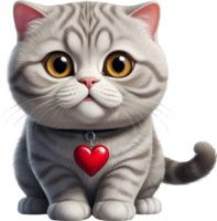 ai generado un linda gato en dibujos animados png