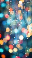 AI generated A bokeh effect photo of colorful Christmas lights