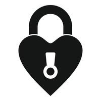 Heart padlock icon simple vector. Event planner vector