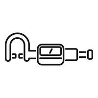 Classic digital micrometer icon outline vector. Scale meter object vector