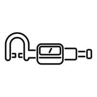 Classic digital micrometer icon outline vector. Scale meter object vector