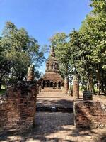 antiguo Pasak templo, situado sólo fuera de el de la ciudad antiguo paredes chiang saen distrito, restos wat Pensilvania sak, antiguo ciudad, chiang saen, chiang rai, Tailandia foto