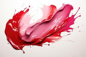 AI generated Lipstick smear smudge swatch isolated on white background. AI Generative photo