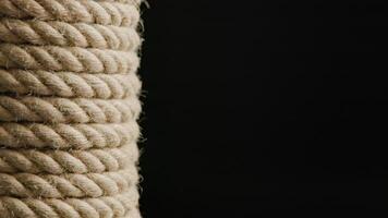 spinning looped rotating background of coiled rope video