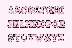 Versatile Collection of Pink Zigs Alphabet Letters for Various Uses vector