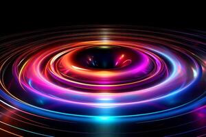 AI generated Abstract galaxy wallpaper,black hole,abstract neon light, Generative AI photo