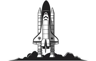 Rocket silhouette illustration astronaut vehicle icon,rocket base icon. Simple sign illustration vector