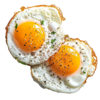 ai generado lado soleado hacia arriba huevos en transparente antecedentes png