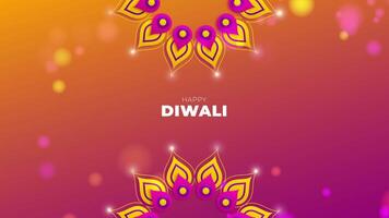 Background with mandala pantern for happy diwali festival video