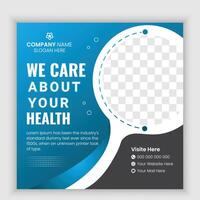 Creative Vector Healthcare  Social Media Post Template Design