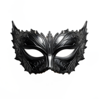 AI generated black mask isolated on transparent background ,masquerade png ,generative ai