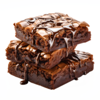 ai gegenereerd chocola brownie taart geïsoleerd Aan transparant achtergrond , brownie PNG ,generatief ai