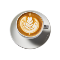 ai generiert Cappuccino ist Espresso mit gleich Teile gedämpft Milch und Schaum ,,mit transparent Hintergrund. png