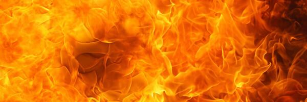 blaze fire flame conflagration texture for banner background, 3 x 1 ratio photo