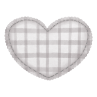 Watercolor gray heart clipart.Diy heart illustration for festive love decoration. png