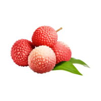 AI generated Lychee isolated on transparent background png