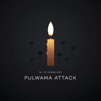 Black day,  14 February, pulwama attack, Poster,  army. vector illustration, graphic art, post, design, CRPF Jawans. india,