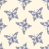 Spring butterflies pattern vector