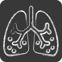 Icon Ards. related to Respiratory Therapy symbol. chalk Style. simple design editable. simple illustration vector