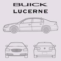 2006 Buick Lucerne car blueprint vector