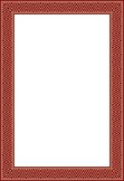 Vector gold and red square Yakut ornament. Infinite rectangle, border, frame of the northern peoples of the Far East