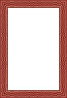 Vector gold and red square Yakut ornament. Infinite rectangle, border, frame of the northern peoples of the Far East