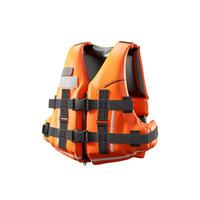 AI generated Life jacket isolated on white background ,photorealistic, AI generated photo