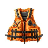 AI generated Life jacket isolated on white background ,photorealistic, AI generated photo