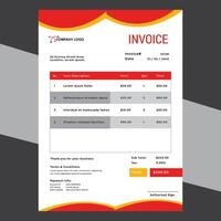 invoice design template vector