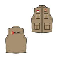 Indonesian election vest design vector