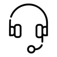 headphones Line Icon Background White vector