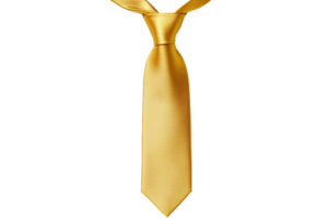 ai gegenereerd gouden stropdas elegantie Aan een transparant achtergrond. png