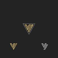 VY, YV, V AND Y Abstract initial monogram letter alphabet logo design vector