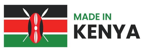 Made in Kenya Vector Banner - National Colors Design