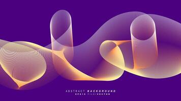 abstract line wave design with purple background vector