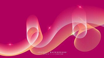 abstract pink line wave background design vector