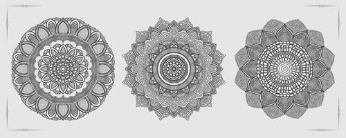 Vector luxury mandala template background and ornamental design for coloring page, greeting card, invitation, tattoo, floral mandala.