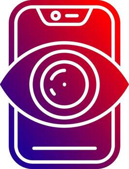 visión sólido degradado icono vector