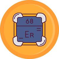 Erbium Line Filled Icon vector