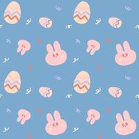 easter egg with rabbit seamless parttern. Pattern for textiles, wrapping paper, wallpapers, backgrounds vector