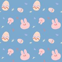 easter egg with rabbit seamless parttern. Pattern for textiles, wrapping paper, wallpapers, backgrounds vector