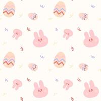 easter egg with rabbit seamless parttern. Pattern for textiles, wrapping paper, wallpapers, backgrounds vector