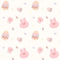 easter egg with rabbit seamless parttern. Pattern for textiles, wrapping paper, wallpapers, backgrounds vector