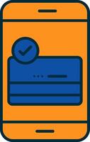 Payment Gateway Line Filled Two Colors Icon vector