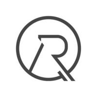 qr, rq, q y r resumen inicial monograma letra alfabeto logo diseño vector
